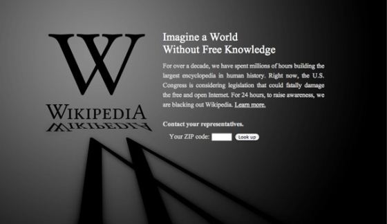 Stop SOPA: What a Blacked Out Internet Looks Like