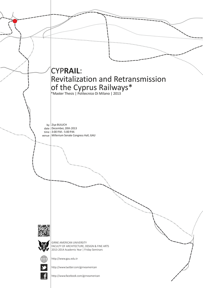7th Friday Seminar: CYPRAIL: Revitalization and Retransmission of the Cyprus Railways