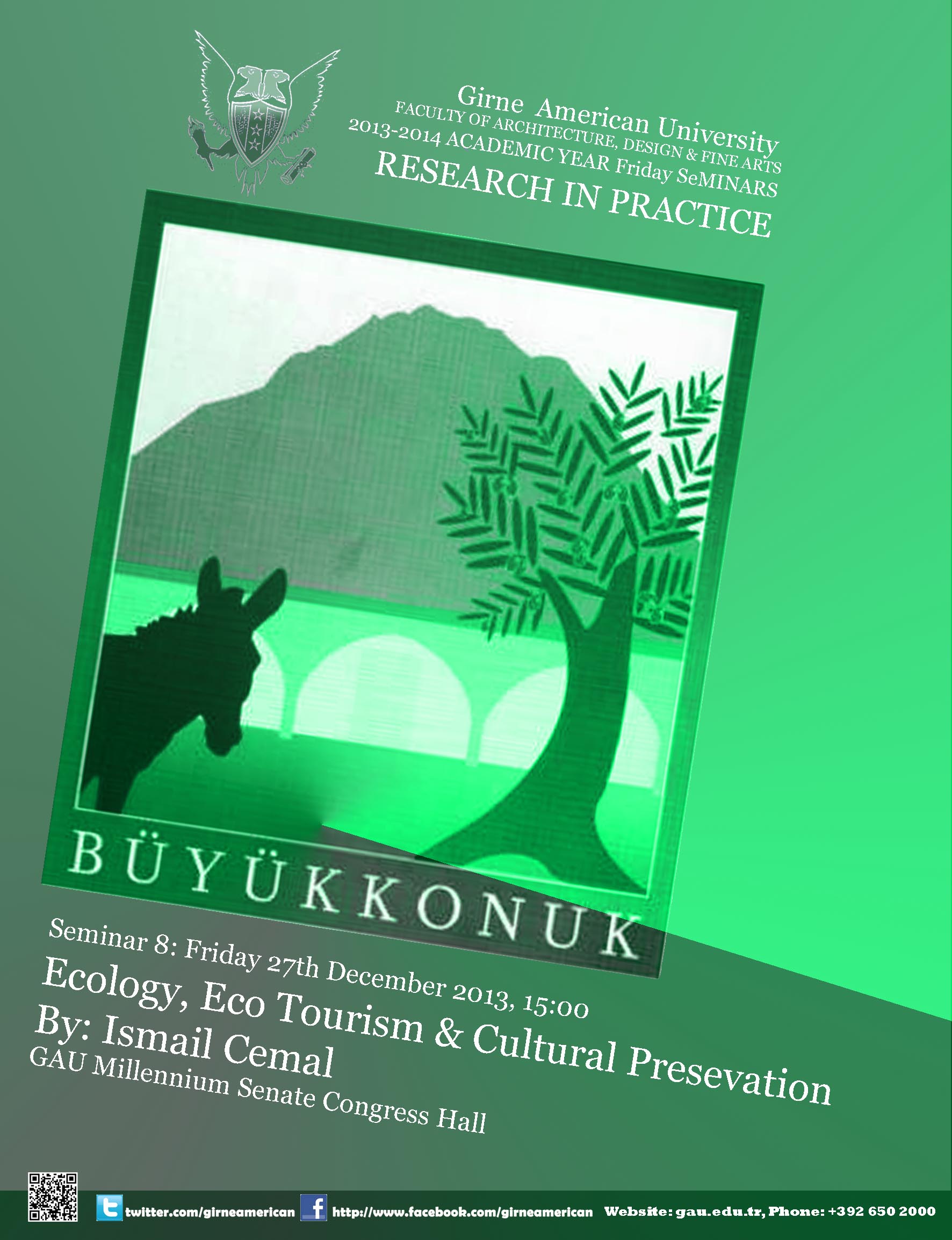 8nci Cuma Semineri: Eko-Turizm, Ekoloji ve Kültürel Koruma