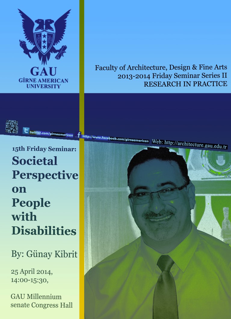 15th Friday Seminar: Societal Perspective on People With Disabilities