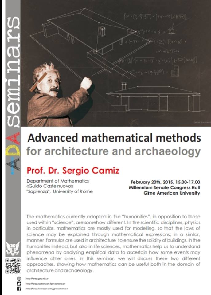 Friday Seminar VI: Advanced Mathematical Methods for Architecture & Archeology