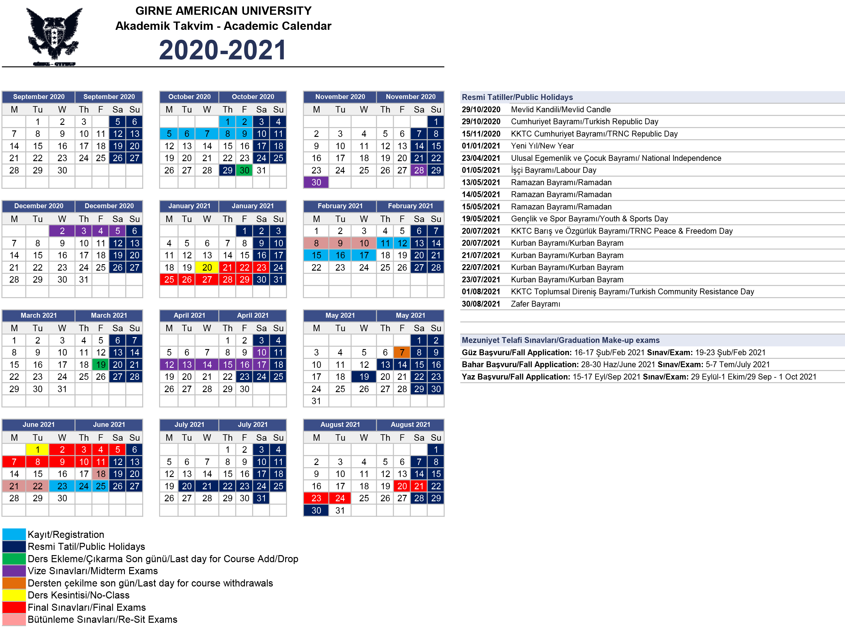 Uw Calendar 2018 2022