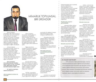 Fakültemiz Dekanınıyla Yapılan Mülakat: Mimarlık Toplumsal Bir Üründür