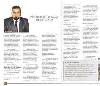 Fakültemiz Dekanınıyla Yapılan Mülakat: Mimarlık Toplumsal Bir Üründür