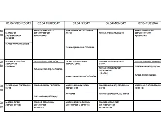 Midterm Exam Schedule