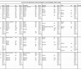2015 Yaz Dönemi Ders Programı