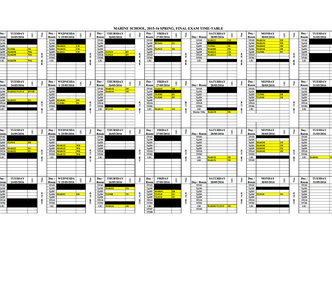 2015 - 2016 Bahar Dönemi Final Sınavları Programı / Schedule of Final Exams