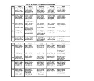 DUYO 2016-2017 Güz Ders Programı / Schedule of Marine School in Fall 2016-2017