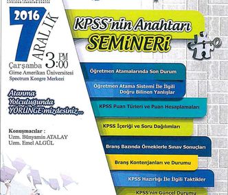 KPSS'NİN ANAHTARI SEMİNERİ
