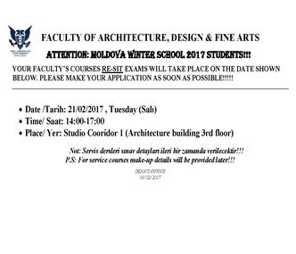ATTENTION: MOLDOVA WINTER SCHOOL 2017 STUDENTS!!!