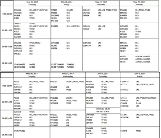 2016/2017 BAHAR DÖNEMİ FİNAL SINAV PROGRAMI
