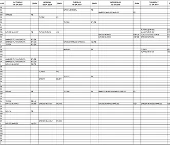 Vize zaman cizelgesi/time table of mid-terms