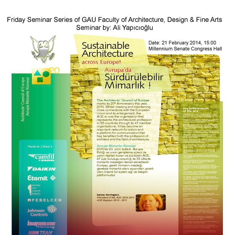 9. Cuma Semineri: Avrupa'da Sürdürebilir Mimarlık