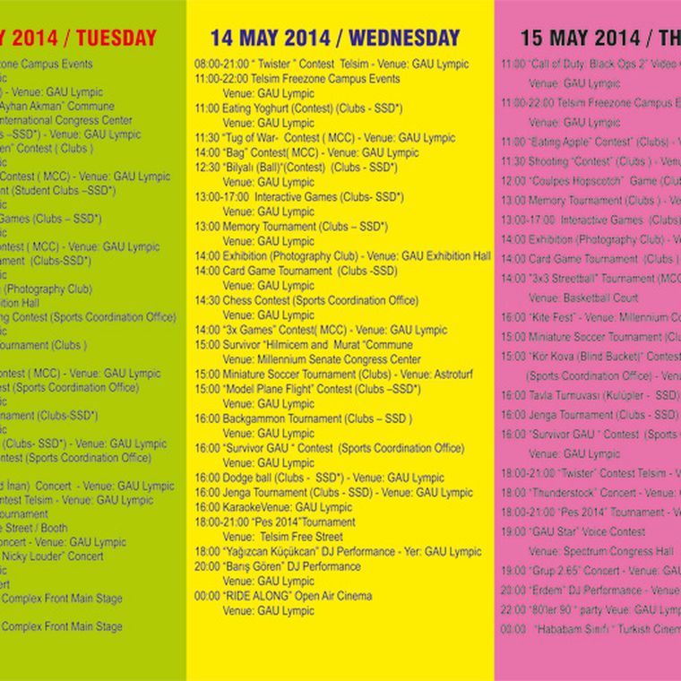 Spring Fest Program