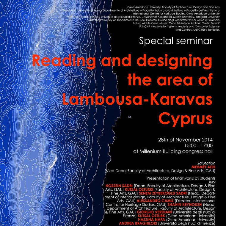 Friday Seminar:Reading and Designing the Area of Lambousa Karavas- Cyprus