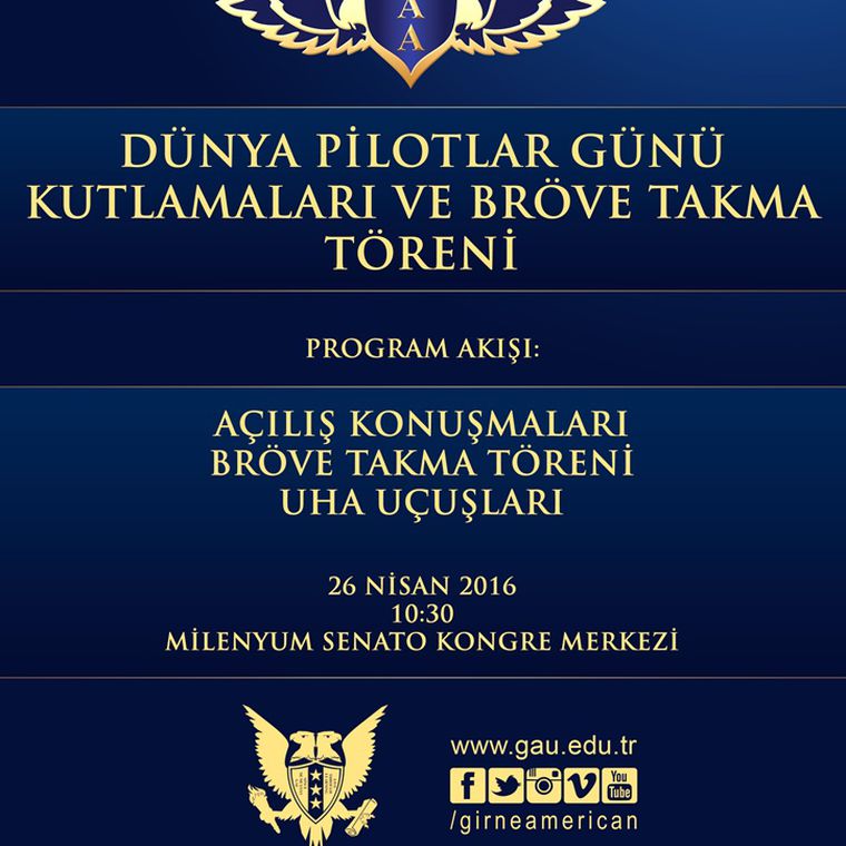 DÜNYA PİLOTLAR GÜNÜ KUTLAMALARI VE BRÖVE TAKMA TÖRENİ