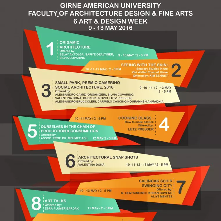 FACULTY OF ARCHITECTURE DESIGN & FINE ARTS - 6 ART & DESIGN WEEK