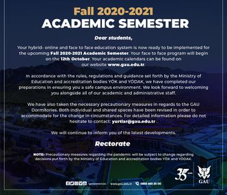 Fall 2020-2021 Academic Semester